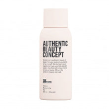 Load image into Gallery viewer, Authentic Beauty Concept&#39;s lightweight Dry Shampoo texturizes and refreshes styles. Key Benefits: Refreshes styles &amp; delivers grip on freshly washed bases Provides light style control &amp; moldability Heat protection up to 450 degrees F Aerosol bodifying powder spray
