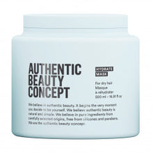 Load image into Gallery viewer, Authentic Beauty Concept&#39;s lightweight Hydrate Mask intensely moisturizes normal to dry or curly hair. Key Benefits: Intense, yet lightweight treatment moisturizes normal to dry or curly hair &amp; brings back elasticity, bounce &amp; shine Behenoyl PG-Trimonium Chloride detangles the hair Features mango and basil
