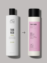 Load image into Gallery viewer, AG Thikk Wash Volumizing Shampoo Thikk Wash’s weightless formulation effectively boosts volume in fine to medium hair by using an abundance of body building panthenol, keratin and silk proteins
