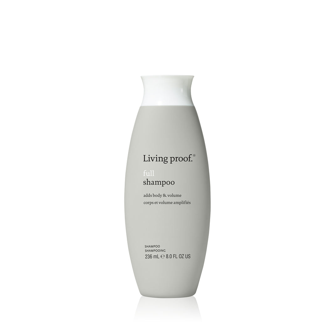 Living Proof Full Shampoo A gentle, yet thoroughly cleansing shampoo that helps to transform fine, flat hair to look, feel and behave like naturally full, thick hair.  Gently cleanses Keeps hair cleaner, longer Ideal for fine, flat hair