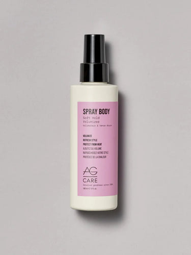 AG Spray Body Soft-Hold Volumizer  Fine hair hates weight. Spray Body is an alcohol-free, soft-hold volumizer especially formulated for very fine to medium hair. Packed with body building panthenol, Spray Body not only volumizes
