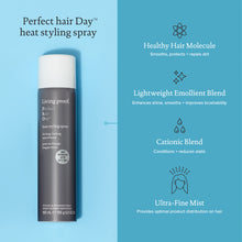 Load image into Gallery viewer, Living Proof Perfect Hair Day heat styling spray This lightweight heat protectant spray delivers touchable, soft smoothness that lasts up to 48 hours—without the use of silicones. Smoothness for up to 48 hours Heat protection up to 450℉ / 230°C Ultra-fine mist ensures even application Helps hair stay cleaner, longer, so you can heat style less often
