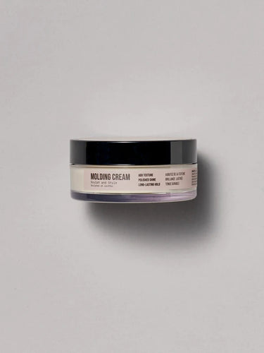 AG Molding Cream Sculpt and Style Mold, sculpt and set your style in any hair length, adding texture and a polished shine. Distributes easily through the hair and washes out effortlessly. Emulsify in hands and apply to damp or dry hair, style and go.
