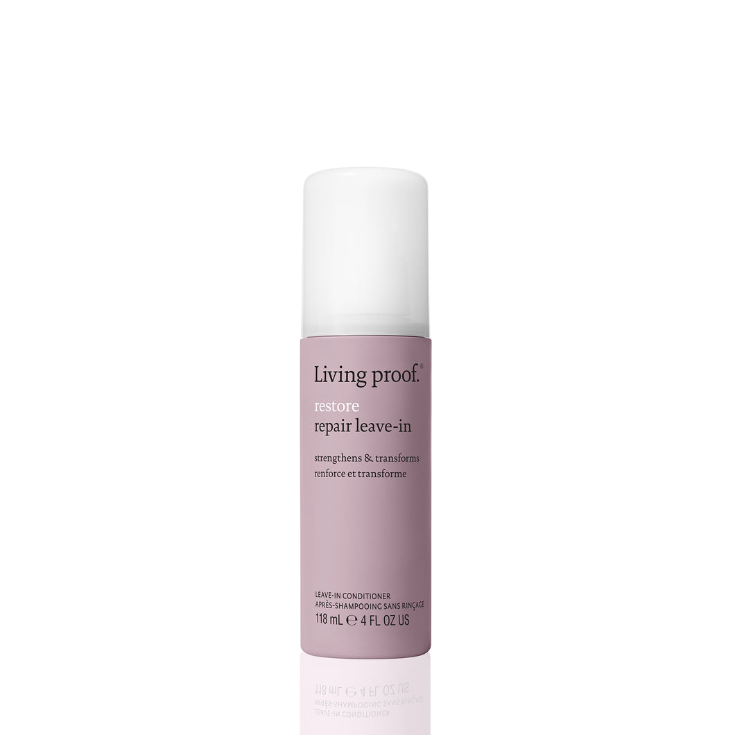 Living Proof Repair Leave In A corrective and conditioning leave-in treatment that transforms dry, damaged hair by smoothing and protecting. Makes hair silky and strong Helps to prevent up to 93% of new split ends typically caused by styling Strengthens hair leaving it 15x stronger after just 1 use