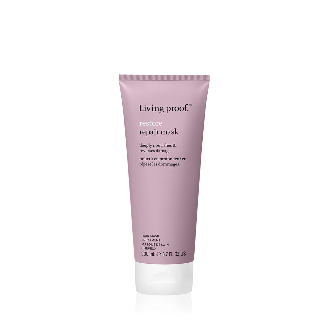 Living Proof Restore Repair Mask Repair hair, in just minutes. This restorative mask transforms dry, damaged hair to look and feel healthier. It deeply nourishes hair while reversing damage and protecting it from future damage. Hair will be left feeling soft, shiny and smooth.