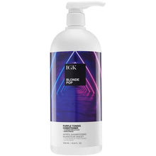 Load image into Gallery viewer, Instantly neutralize brass, soften strands, moisturize, and add shine with this blonde-enhancing conditioner. Treat blonde and highlighted hair to the ultimate balance between color-toning pigments and essential moisture for 7x reduced brassiness* and a brighter, more vibrant look. Boosted with violet pigment, purple rice, and moisture-rich squalane to restore essential moisture, brilliance, and shine.
