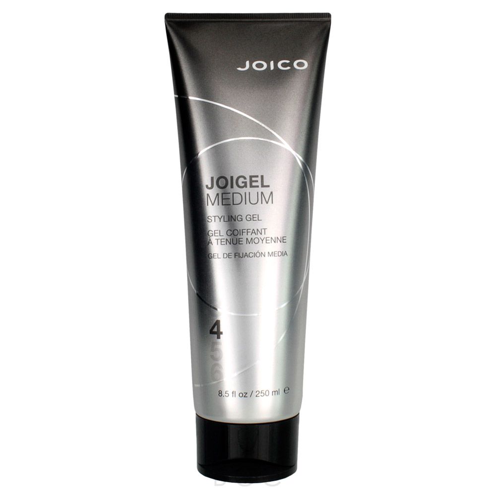 JOIGEL MEDIUM  STYLING GEL  You want hold, shine, pliability, and movement, without crunchy stiffness. This right-in-the-middle Styling Gel is designed to deliver all the right stuff –plus moisture, body, and protection from pollution* –in one fell swoop.