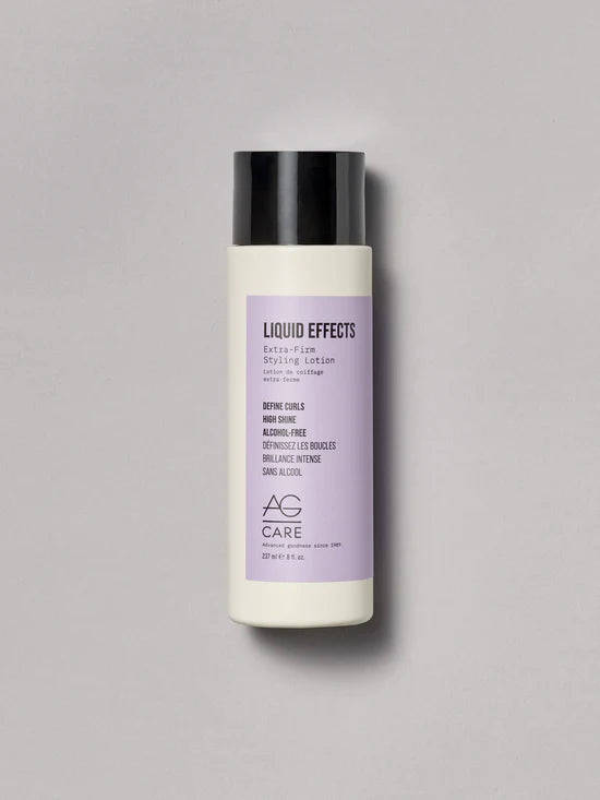 AG Liquid Effects Extra-Firm Styling LotionGet long-lasting hold, incredible shine and humidity resistance with this alcohol-free styling lotion that is specially formulated for thick, coarse hair and infused with protein to bring back elasticity, strength and, natural curl