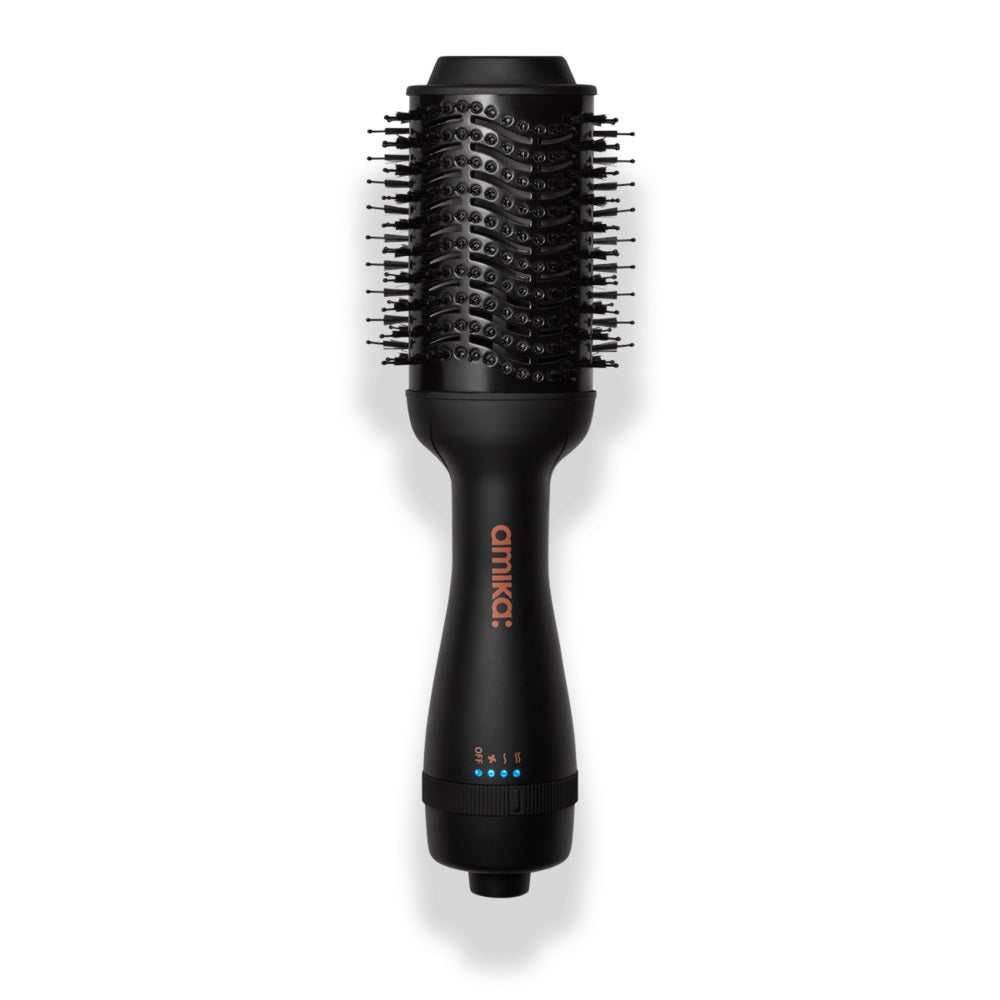 Amika Hair Blow Dryer is a 2 in 1 blow dryer and brusg in one, add volume, smooths hair , add shine , make it easy to style hair 