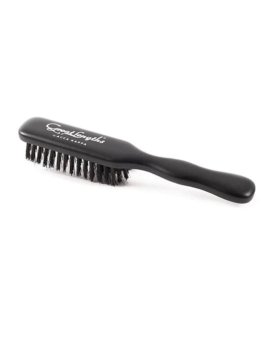 The Styling and Travel Hair Extension Brush by Great Lengths is ideal for for all hair types. The special design of this hair extension brush yields the best styling and finishing results. The brush detangles in seconds, adds shine and definition to hair, and fits in any pocket.