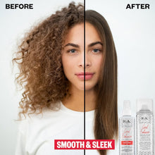 Load image into Gallery viewer, prep spray is the first step in any hair routine. It gently detangles, controls frizz for up to 24 hours, protects against heat and adds shine. Its weightless formula primes the hair for any styler—leaving it smooth, shiny and frizz-free. A multi-tasking, IGK Good Behavior hair prep spray that detangles, protects against heat, controls frizz, enhances shine. Great for straight, wavy, curly, and coily hair. It is safe for color-treated and fine, medium to thick, and coarse texture hair.
