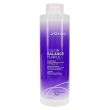 Load image into Gallery viewer, FOR BLONDE &amp; SILVER HAIR COLOR BALANCE PURPLE SHAMPOO  When blonde hair loses its cool, reach for this instant, corrective shampoo for color-treated hair that ditches unwanted yellow tones. The unique formula -- designed to preserve highlighted, icy blondes, silvery grays, ombré, and balayage looks, while safeguarding the vibrancy of color-treated hair – banishes brassy warmth, shields hair from the elements, and boosts shine and strength.
