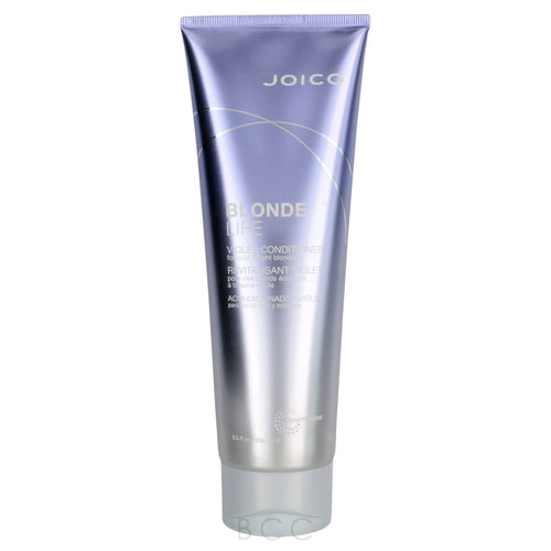 BLONDE LIFE VIOLET CONDITIONER  This lightweight, daily conditioner is exclusively formulated to banish yellow tones that can creep into highlighted blonde hair. Offering luxurious slip and detangling power, plus hydration, protection from the elements, and even frizz, our multi-tasking blonde nourisher is stocked with an exotic blend of rich Tamanu and Manoi oils -- perfectly designed to bump up the shine of your icy fair hair.