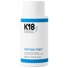 Load image into Gallery viewer, K18 PEPTIDE PREP™ pH Maintenance ShampooA color-safe shampoo micro-dosed with the patented K18PEPTIDE that thoroughly cleanses hair and scalp without stripping or drying to keep hair feeling strong, healthy, and clean.
