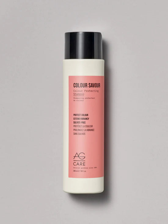 AG Colour Savour Colour Protecting Shampoo Coloured hair demands special care. Colour Savour’s sulfate-free mild formulation gently cleanses hair with a rich, luxurious lather. Proteins and herbal extracts soothe and repair