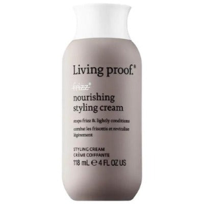 Living proof No Frizz Nourishing Styling Cream A styling cream that smooths, conditions, and eliminates frizz by blocking humidity without weighing hair down. Weightlessly blocks humidity Smooths, conditions, and stops frizz Ideal for medium to thick frizzy hair