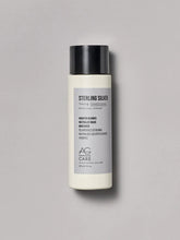 Load image into Gallery viewer, AG  Colour Care Sterling Silver Toning Conditioner  Blonde or silver hair needs specific conditioning and our Sterling Silver is up for the challenge. Formulated to eliminate brassy, yellow tones from blonde and silver hair with its unique violet base, our toning conditioner provides intense moisture
