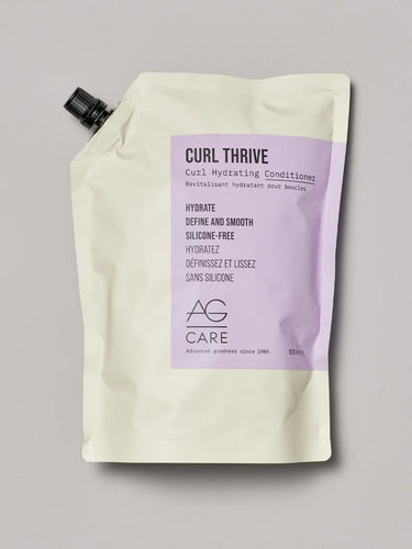 AG Curl Thrive Hydrating Conditioner. Curl confidence is rooted in moisture. Quench parched strands with Curl Thrive conditioner, a luxurious and hydrating formula that fights frizz and helps define curls