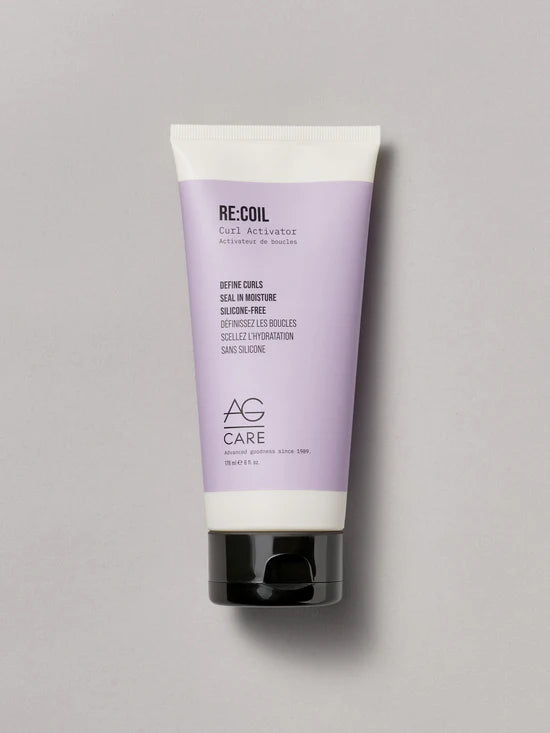 AG RE:COIL Curl Activator  Add separation and hold without stiffness or stickiness using this award-winning curl cream that’s rich in our Curl Creating Complex, formulated with tomato extract and rice amino acids. Scrunch in damp hair and air dry or diffuse.