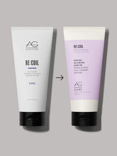 Load image into Gallery viewer, AG RE:COIL Curl Activator Add separation and hold without stiffness or stickiness using this award-winning curl cream that’s rich in our Curl Creating Complex, formulated with tomato extract and rice amino acids. Scrunch in damp hair and air dry or diffuse.
