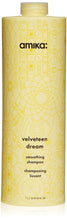 Load image into Gallery viewer, amika Velveteen Dream Anti-Frizz Smoothing Shampoo Wash to win the frizz fight. Smooth and protect hair so humidity can’t undo what you’ve done to your ‘do. A shampoo that locks out frizz and keeps hair smooth, silky, and soft all day long. Key benefits: - Time-released humidity protection for silky-smooth locks that last - Locks out frizz—no matter what the weather - Protects hair against breakage and split ends
