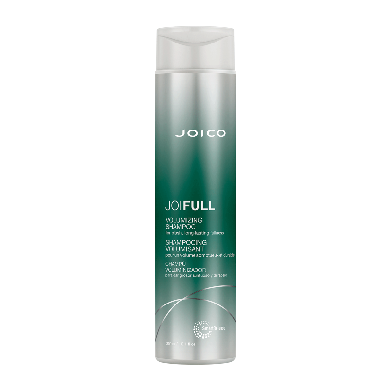 JOIFULL VOLUMIZING SHAMPOO  Imagine plush, 24-hour-long fullness and voluminous body…that’s what you get with this rich, sudsy cleanser designed to whisk away the oil and dirt that can weigh down fine-textured hair. Giving you a clean foundation for body-building styling, this Shampoo is the healthy prep step towards lusciously full hair. With Rice Protein and Bamboo Extract, every ingredient cleanses, nourishes, and amplifies hair for a major body boost.