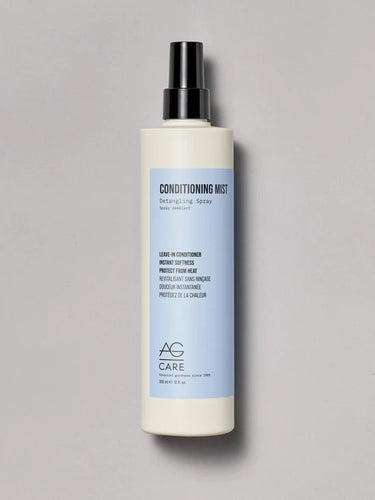 AG Conditioning Mist Detangling Spray Instantly soften and detangle hair without build up or residue with this rosemary- and sage-infused formula. Mist damp or dry hair and comb through. Ideal on children’s tangles.