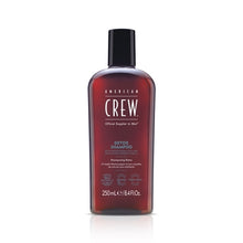Load image into Gallery viewer, American Crew Detox Shampoo consists of a dual-action shampoo that acts as a scalp exfoliant, as well as a hair detox, removing excess sebum and product build-up.

