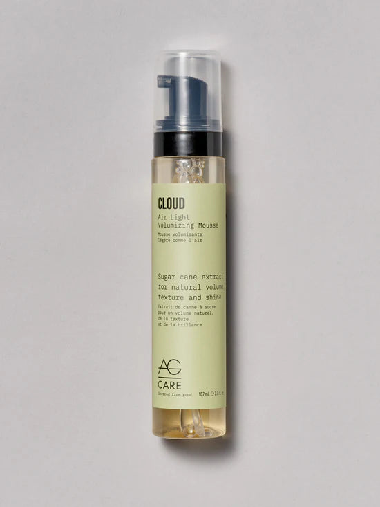 Cloud Air Light Volumizing Mousse . Get instant volume and texture, eliminate frizz and enhance shine with this lightweight volumizing mousse infused with natural corn starch and sugar cane extract. Distribute through clean, damp hair. Blow or air dry