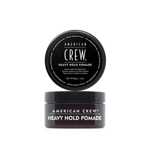 American Crew Heavy hold water based pomade perfect for creating sleek, smooth styles, sculpting and styling. For heavy hold with high shine.