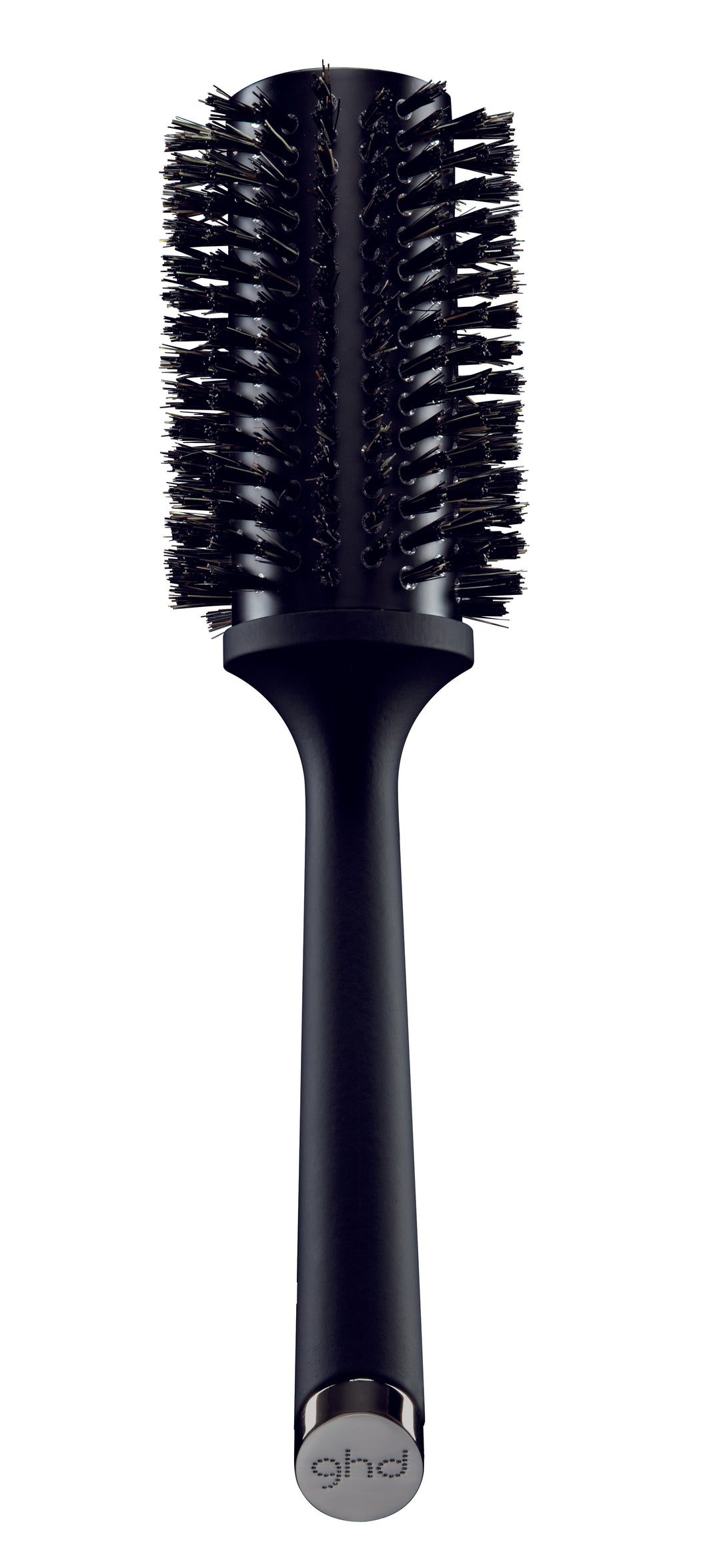 GHD Natural Bristle Radial Brush 44mm Best for... The large barrel of the size 3 brush is best for blow-drying longer hair. Natural bristles create a smoother finish.  To use... Blast hair until it’s 80% dry. Working with medium sections, place the brush into the root area and direct the heat from your dryer at the barrel. Keep the tension as you move the brush through your hair, directing heat at the barrel as you go.